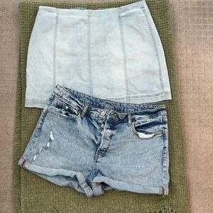 Old Navy Light and Medium Blue Jean Shorts